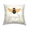 Stupell Industries Bee Yourself Yellow Green Family Word Design Throw Pillow 18" x 18"